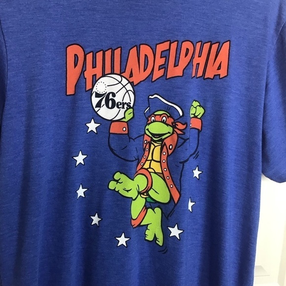 Homage TMNT Raphael X Philadelphia 76ers in Blue Size Large. - Picture 3 of 7